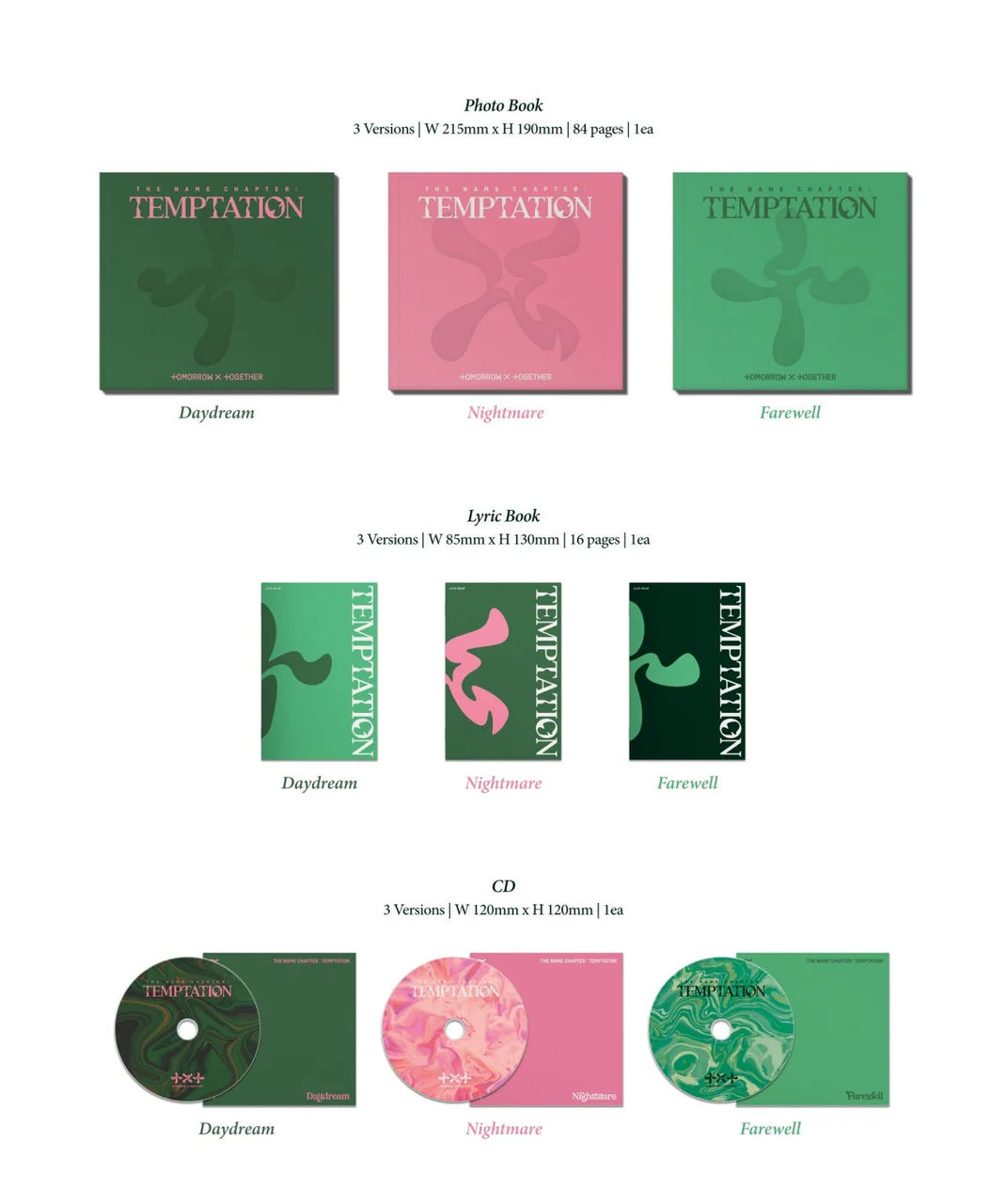 TXT - THE NAME CHAPTER TEMPTATION 5TH MINI ALBUM