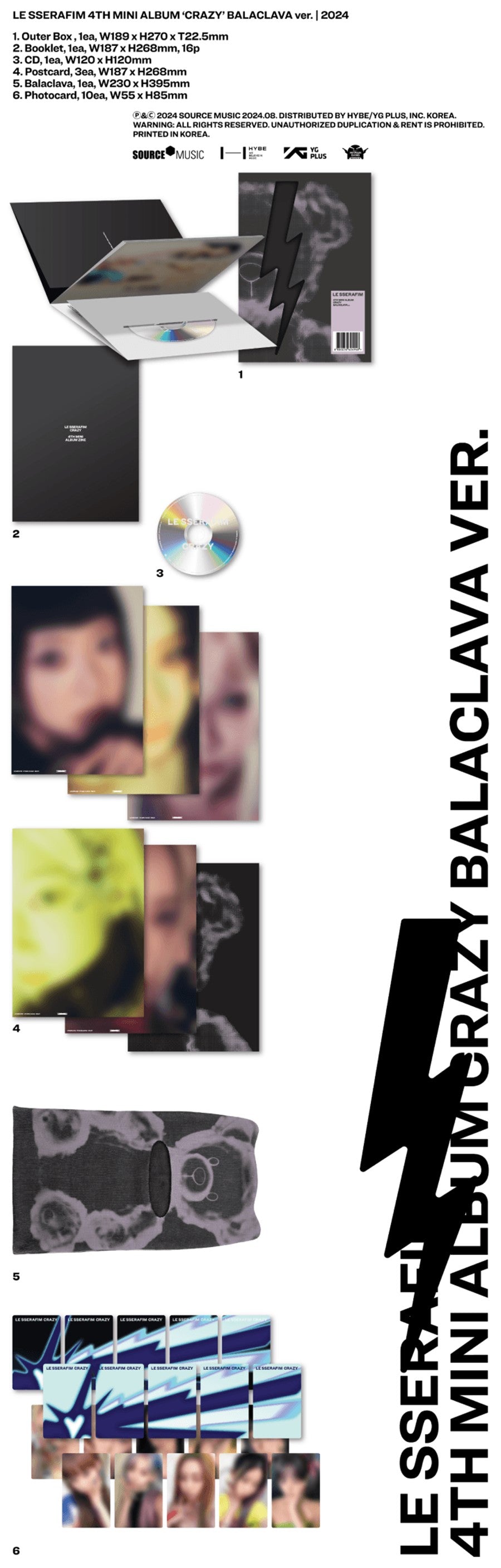LE SSERAFIM – 4th Mini Album [CRAZY] (BALACLAVA ver.)