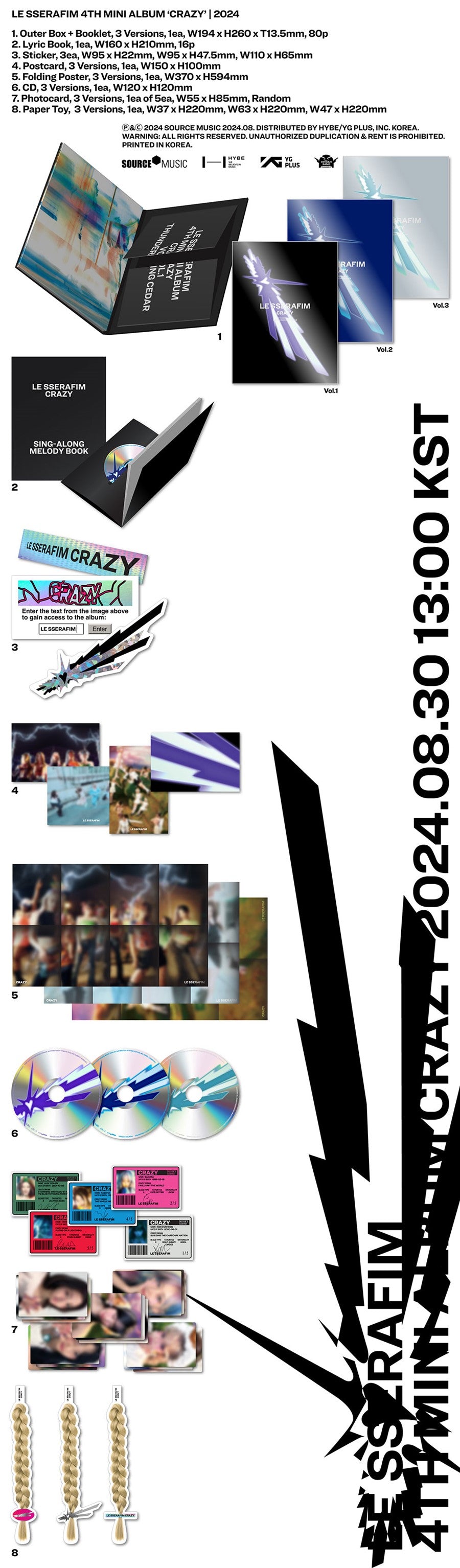 LE SSERAFIM – 4th Mini Album [CRAZY] - Random